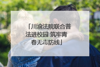 川渝法院联合普法进校园 筑牢青春无毒防线