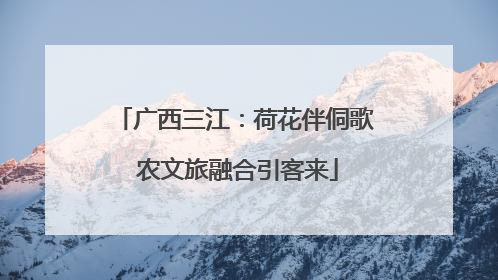 广西三江：荷花伴侗歌 农文旅融合引客来