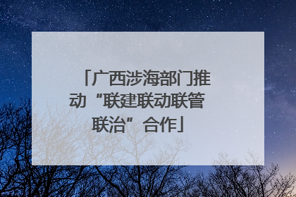 广西涉海部门推动“联建联动联管联治”合作