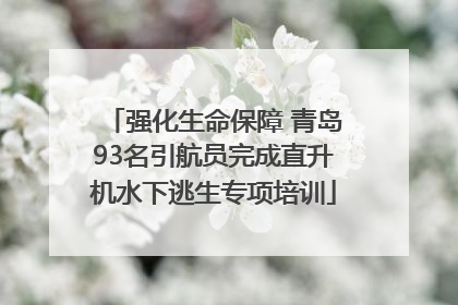 强化生命保障 青岛93名引航员完成直升机水下逃生专项培训