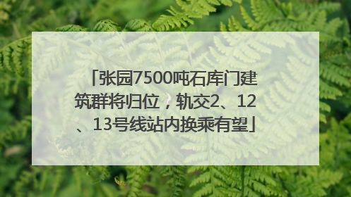 张园7500吨石库门建筑群将归位，轨交2、12、13号线站内换乘有望