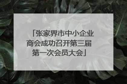 张家界市中小企业商会成功召开第三届第一次会员大会