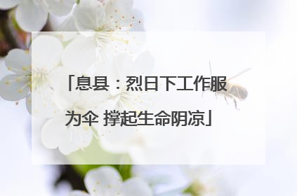 息县：烈日下工作服为伞 撑起生命阴凉