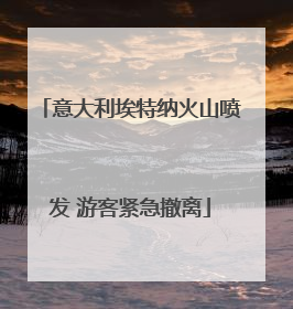 意大利埃特纳火山喷发 游客紧急撤离