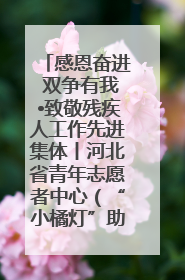 感恩奋进 双争有我•致敬残疾人工作先进集体丨河北省青年志愿者中心（“小橘灯”助残接力计划实施团队）：用温暖陪伴，守护特殊孩子成长