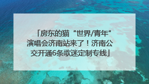 房东的猫“世界/青年”演唱会济南站来了！济南公交开通6条歌迷定制专线
