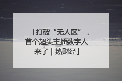 打破“无人区”，首个超头主播数字人来了｜热财经