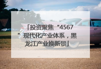 投资聚焦“4567”现代化产业体系，黑龙江产业换新景