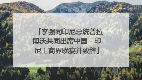 李强同印尼总统普拉博沃共同出席中国－印尼工商界晚宴并致辞