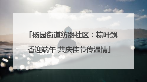 杨园街道纺器社区：粽叶飘香迎端午 共庆佳节传温情