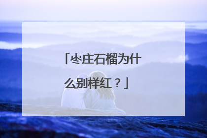 枣庄石榴为什么别样红？