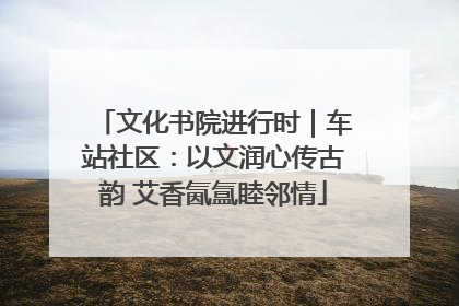 文化书院进行时｜车站社区：以文润心传古韵 艾香氤氲睦邻情