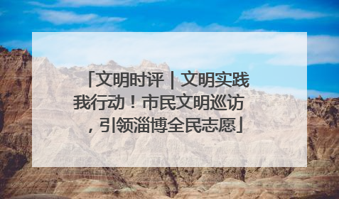 文明时评｜文明实践我行动！市民文明巡访，引领淄博全民志愿