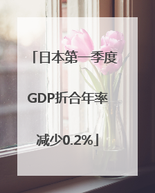 日本第一季度GDP折合年率减少0.2%