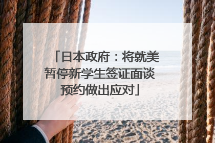 日本政府：将就美暂停新学生签证面谈预约做出应对