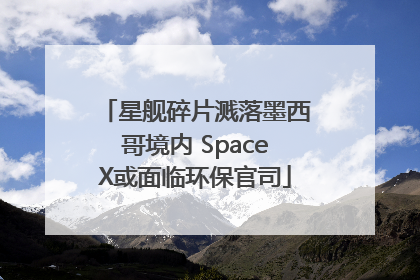 星舰碎片溅落墨西哥境内 SpaceX或面临环保官司