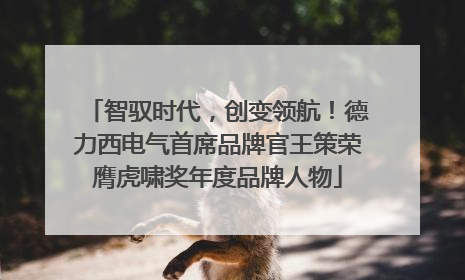 智驭时代，创变领航！德力西电气首席品牌官王策荣膺虎啸奖年度品牌人物