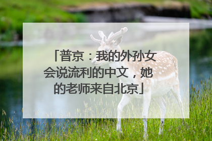 普京：我的外孙女会说流利的中文，她的老师来自北京