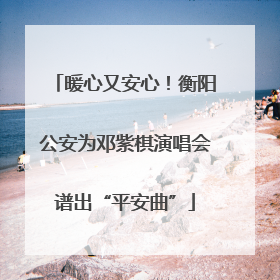 暖心又安心！衡阳公安为邓紫棋演唱会谱出“平安曲”