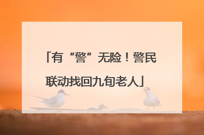 有“警”无险！警民联动找回九旬老人
