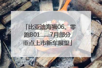比亚迪海狮06、零跑B01……7月部分重点上市新车展望