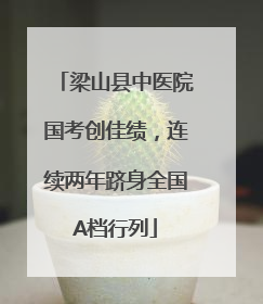 梁山县中医院国考创佳绩，连续两年跻身全国A档行列