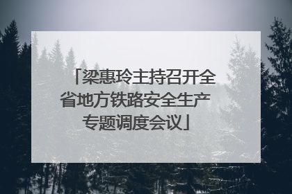 梁惠玲主持召开全省地方铁路安全生产专题调度会议