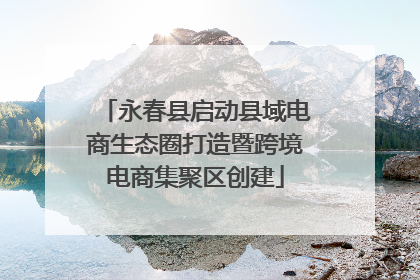 永春县启动县域电商生态圈打造暨跨境电商集聚区创建