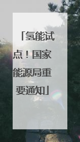 氢能试点！国家能源局重要通知
