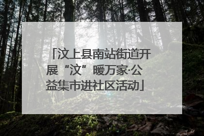 汶上县南站街道开展“汶”暖万家·公益集市进社区活动