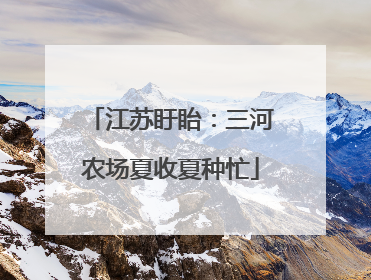 江苏盱眙：三河农场夏收夏种忙