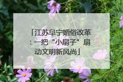 江苏阜宁婚俗改革：一把“小扇子”扇动文明新风尚