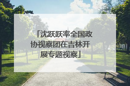 沈跃跃率全国政协视察团在吉林开展专题视察