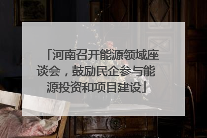 河南召开能源领域座谈会，鼓励民企参与能源投资和项目建设