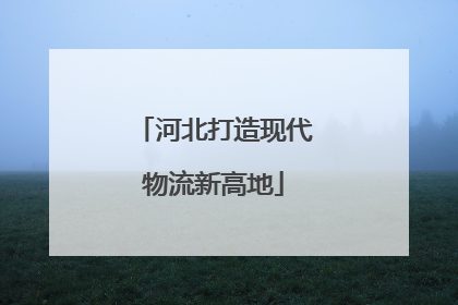 河北打造现代物流新高地