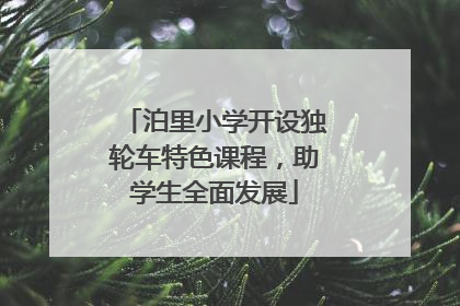 泊里小学开设独轮车特色课程，助学生全面发展
