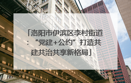 洛阳市伊滨区李村街道：“党建+公约”打造共建共治共享新格局