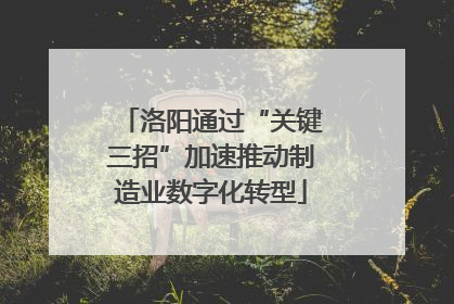 洛阳通过“关键三招”加速推动制造业数字化转型
