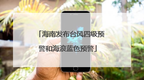 海南发布台风四级预警和海浪蓝色预警