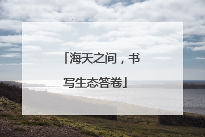 海天之间，书写生态答卷