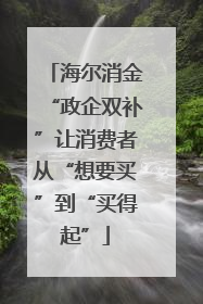 海尔消金“政企双补”让消费者从“想要买”到“买得起”