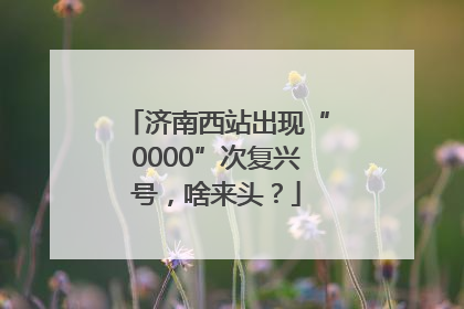 济南西站出现“0000”次复兴号，啥来头？