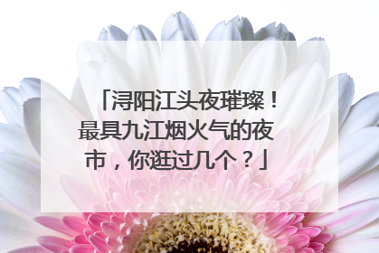 浔阳江头夜璀璨！最具九江烟火气的夜市，你逛过几个？