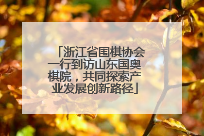 浙江省围棋协会一行到访山东国奥棋院，共同探索产业发展创新路径