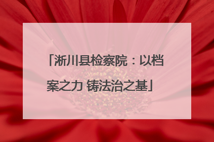 淅川县检察院：以档案之力 铸法治之基