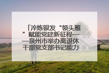 淬炼银发“领头雁”赋能党建新征程——泉州市举办离退休干部党支部书记能力建设专题培训