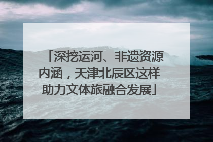 深挖运河、非遗资源内涵，天津北辰区这样助力文体旅融合发展