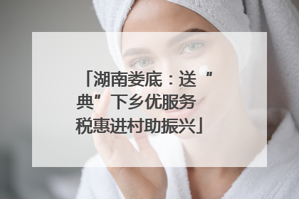 湖南娄底：送“典”下乡优服务 税惠进村助振兴