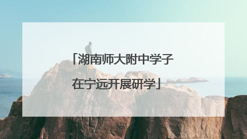 湖南师大附中学子在宁远开展研学