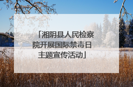 湘阴县人民检察院开展国际禁毒日主题宣传活动